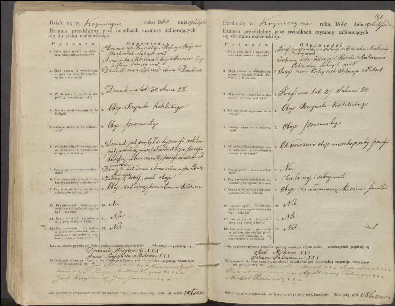 Krinčino Romos katalikų parapijos bažnyčios 1853–1862 metų priešjungtuvinės apklausos knyga
