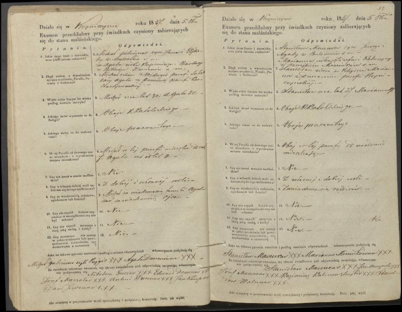Krinčino Romos katalikų parapijos bažnyčios 1853–1862 metų priešjungtuvinės apklausos knyga