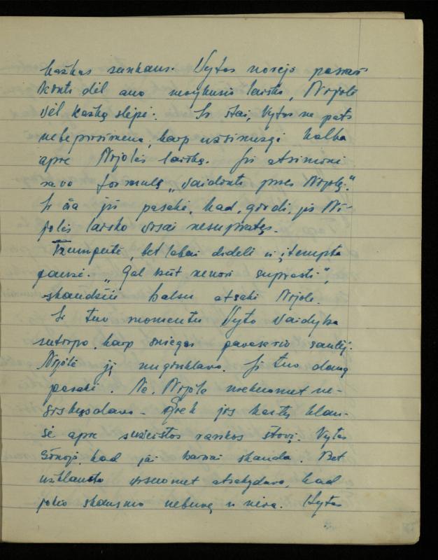 Žurnalisto, literato, vertėjo Kazimiero Pūro kūrybos I sąsiuvinis. Apsakymas (autobiografinė impresija), 1950 m.
