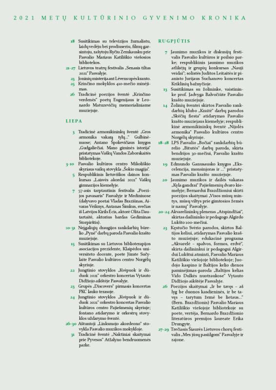 Šiaurietiški atsivėrimai : Pasvalio krašto istorijos ir kultūros žurnalas 2021, nr. 2 (51)