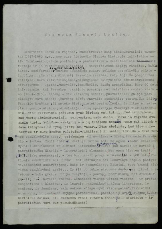 Žurnalisto, literato, vertėjo Kazimiero Pūro literatūros studija „Pasvalio krašto literatūrinės atovartos (1863–2000)“