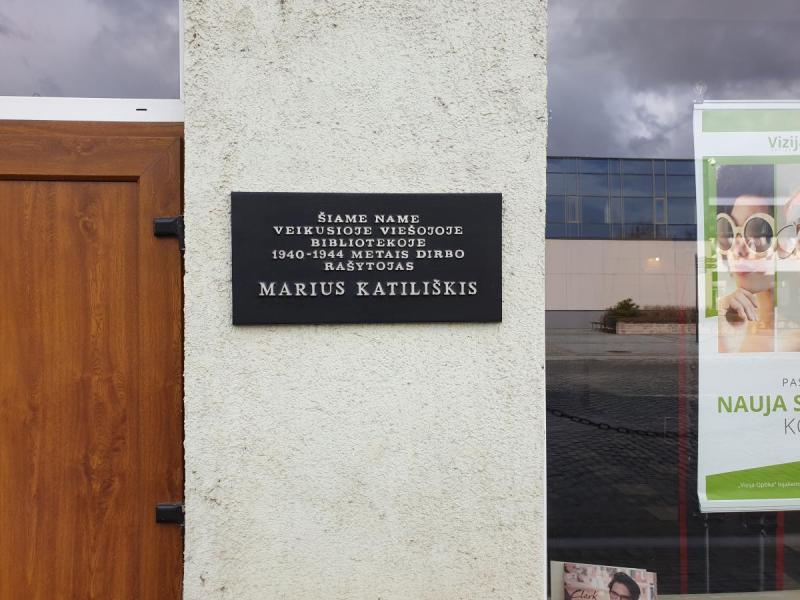 Atminimo lenta rašytojui Mariui Katiliškiui Pasvalyje