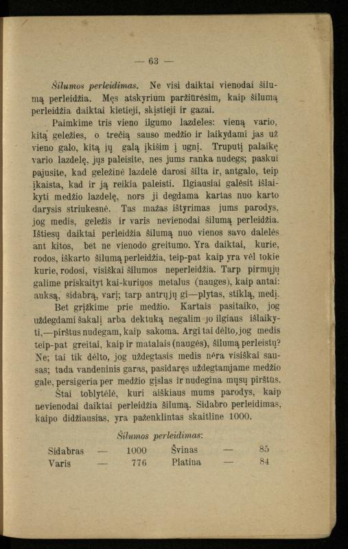 Populiariškas rankvedis fyzikos / parašė P. Neris. – Vilnius: „Vilniaus žinių“ [išleid. ir] sp., 1905. – 100 p.