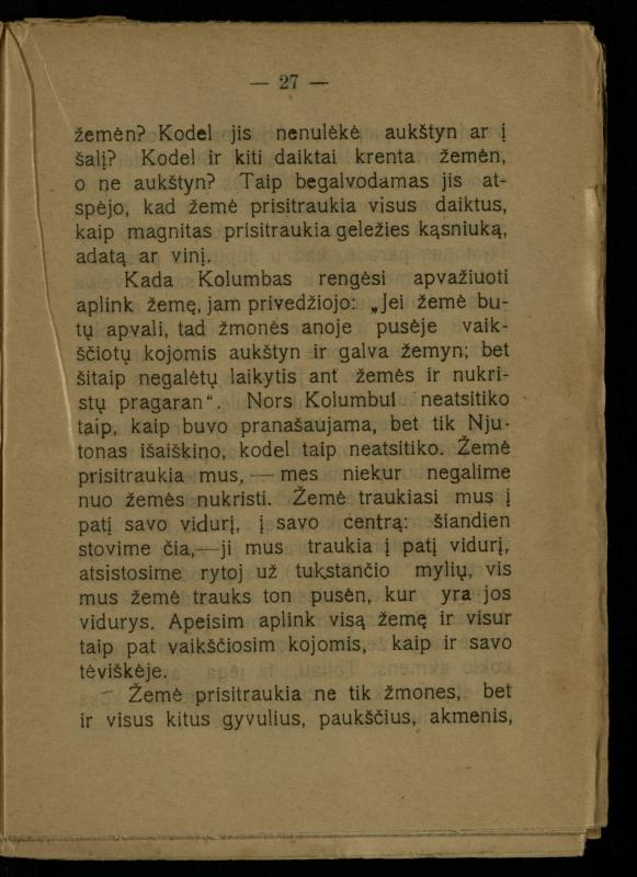 Žemė ir žmogus / med. d-ras P. Avižonis. – Antra pataisyta laida. – Voronežas: Lietuvos reikalų komisariato Kultūros ir švietimo skyrius, 1918. – 68 p.