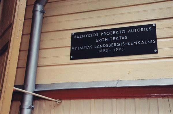Atminimo lenta architektui Vytautui Landsbergiui-Žemkalniui Kyburiuose
