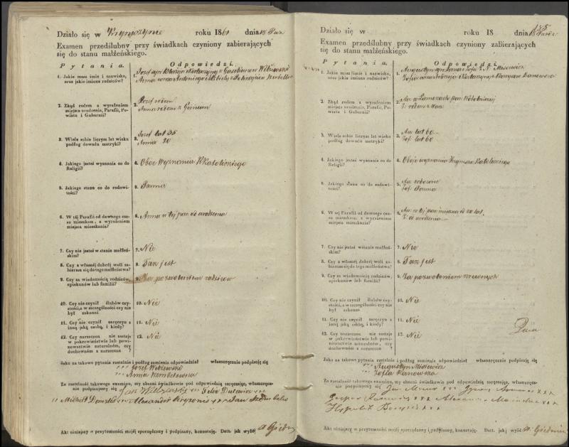 Krinčino Romos katalikų parapijos bažnyčios 1853–1862 metų priešjungtuvinės apklausos knyga