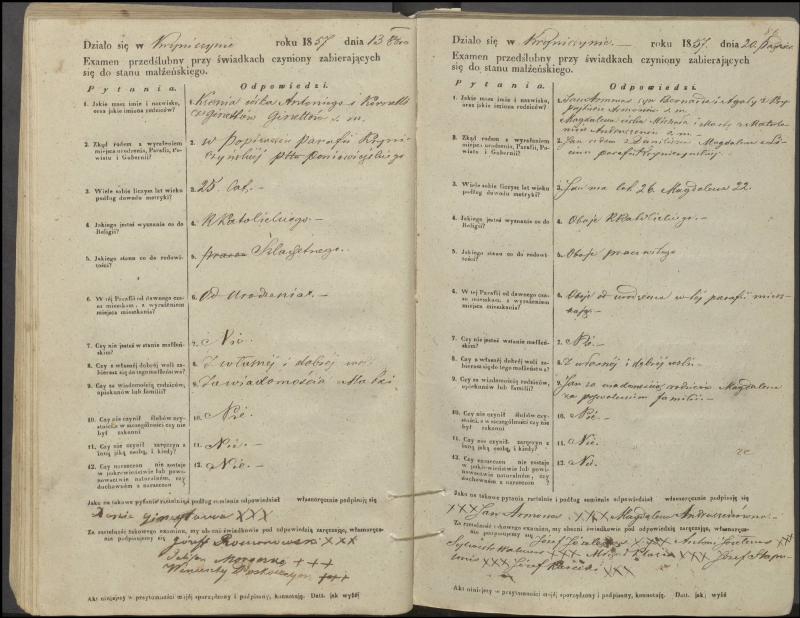 Krinčino Romos katalikų parapijos bažnyčios 1853–1862 metų priešjungtuvinės apklausos knyga