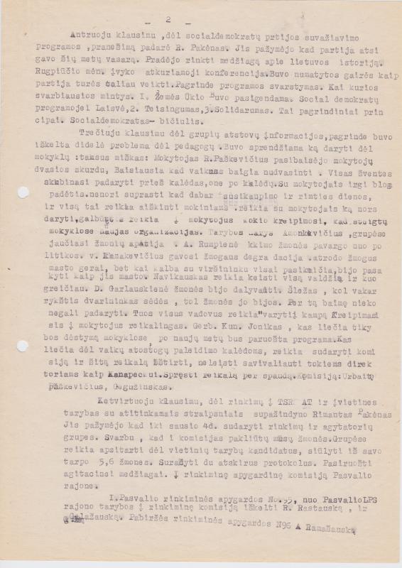 LPS Pasvalio rajono 1989.12.07 išplėstinio tarybos posėdžio PROTOKOLAS Nr. 3