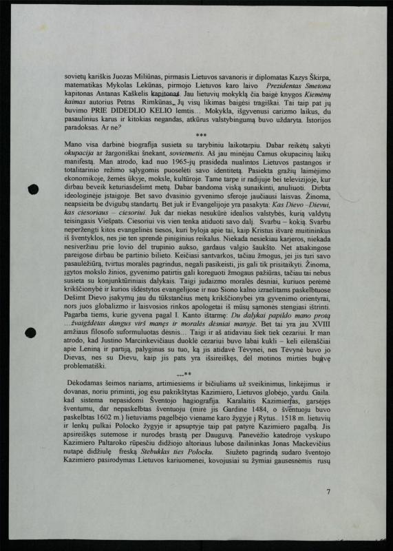Žurnalisto, literato, vertėjo Kazimiero Pūro rašinys „Pamąstymai ant devyniasdešimtojo gimtadienio slenksčio...“