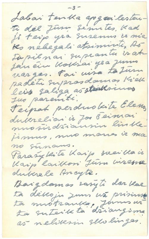 Kazio Balčiūno (slapyv. K. Chesek) laiškas  artimiesiems. 1955 m. vasario 1 d.