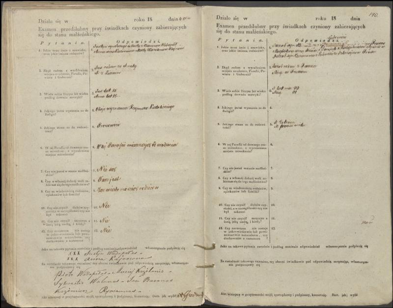 Krinčino Romos katalikų parapijos bažnyčios 1853–1862 metų priešjungtuvinės apklausos knyga