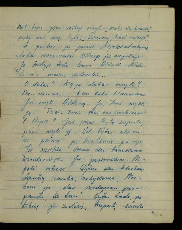 Žurnalisto, literato, vertėjo Kazimiero Pūro kūrybos I sąsiuvinis. Apsakymas (autobiografinė impresija), 1950 m.