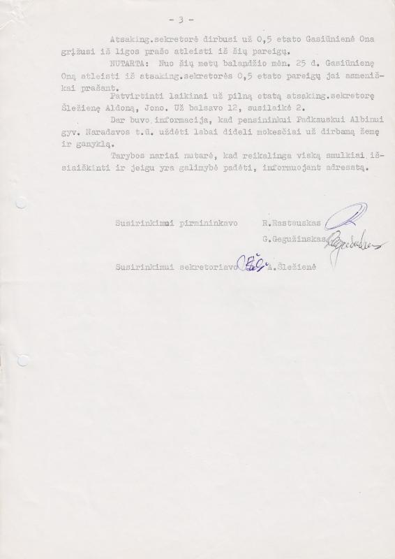 Lietuvos Sajūdžio Pasvalio rajono Tarybos susirinkimo, įvykusio 1991 m. balandžio 25 d., PROTOKOLAS Nr. 9