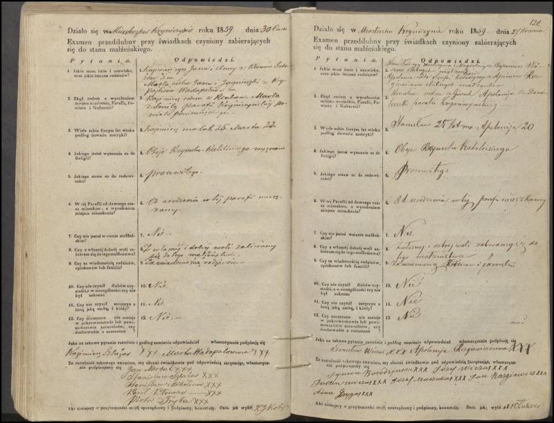 Krinčino Romos katalikų parapijos bažnyčios 1853–1862 metų priešjungtuvinės apklausos knyga