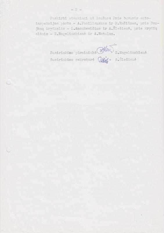 Lietuvos Sajūdžio Pasvalio rajono Tarybos susirinkimo, įvykusio 1991 m. rugpjūčio 15 d.,  PROTOKOLAS Nr. 19