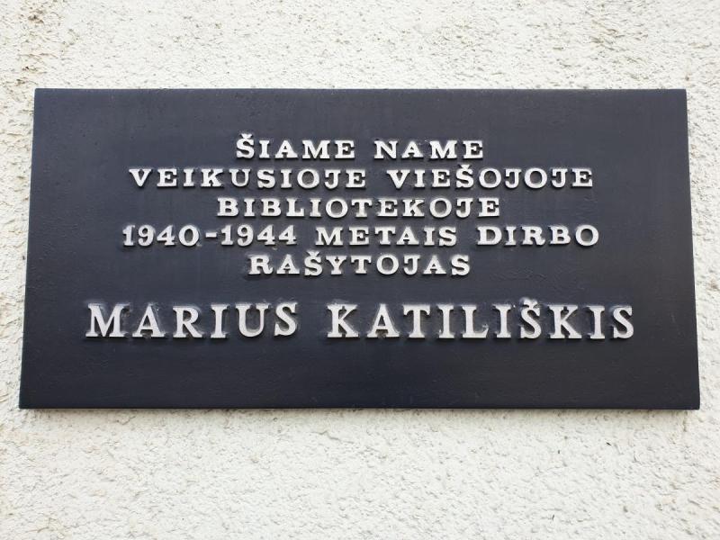 Atminimo lenta rašytojui Mariui Katiliškiui Pasvalyje