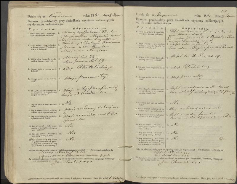 Krinčino Romos katalikų parapijos bažnyčios 1853–1862 metų priešjungtuvinės apklausos knyga
