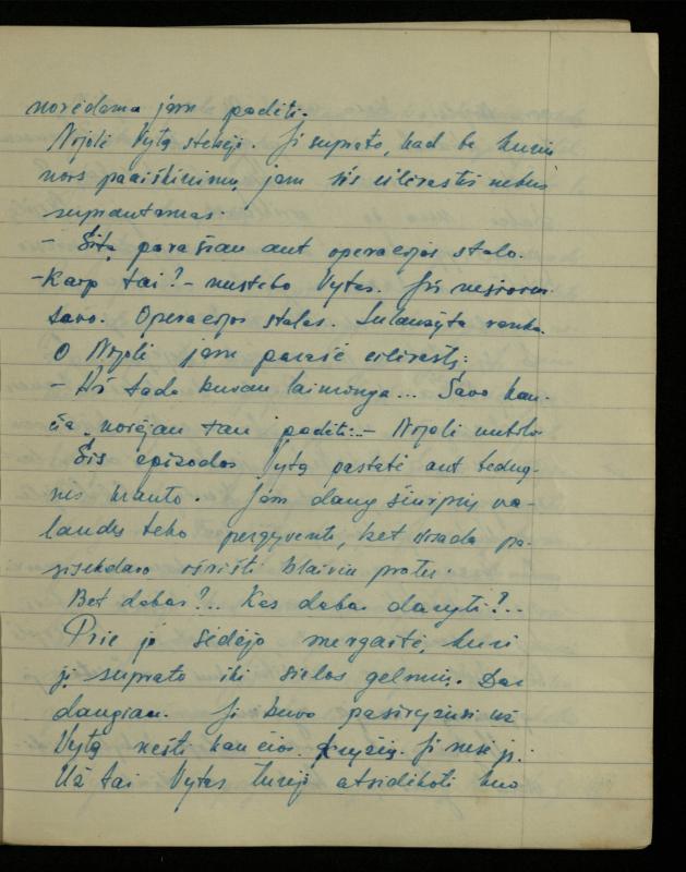 Žurnalisto, literato, vertėjo Kazimiero Pūro kūrybos I sąsiuvinis. Apsakymas (autobiografinė impresija), 1950 m.