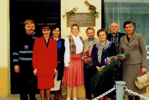 Atminimo lenta rašytojui Mariui Katiliškiui Pasvalyje