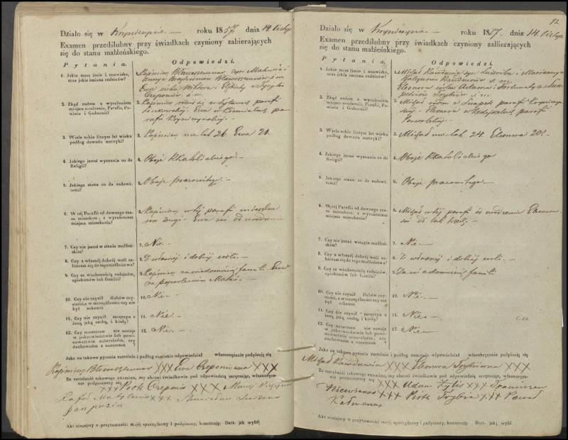 Krinčino Romos katalikų parapijos bažnyčios 1853–1862 metų priešjungtuvinės apklausos knyga