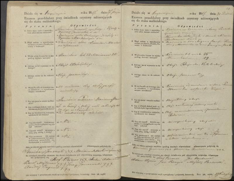 Krinčino Romos katalikų parapijos bažnyčios 1853–1862 metų priešjungtuvinės apklausos knyga