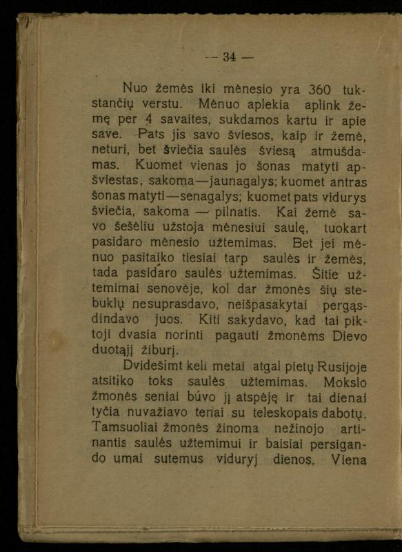 Žemė ir žmogus / med. d-ras P. Avižonis. – Antra pataisyta laida. – Voronežas: Lietuvos reikalų komisariato Kultūros ir švietimo skyrius, 1918. – 68 p.