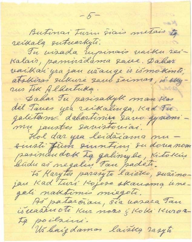 Kazio Balčiūno laiškas žmonai Onai Balčiūnienei. 1971 m. balandžio 28 d.
