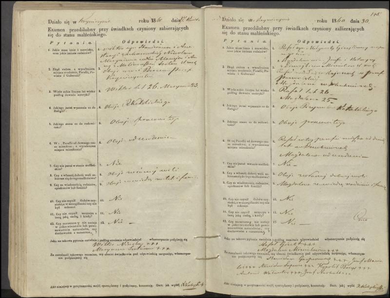 Krinčino Romos katalikų parapijos bažnyčios 1853–1862 metų priešjungtuvinės apklausos knyga