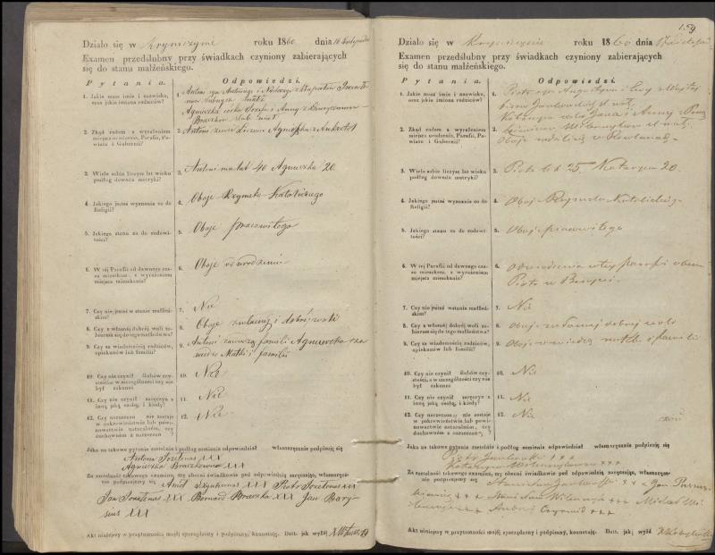 Krinčino Romos katalikų parapijos bažnyčios 1853–1862 metų priešjungtuvinės apklausos knyga