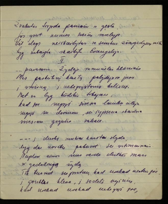 Žurnalisto, literato, vertėjo Kazimiero Pūro kūrybos II sąsiuvinis. Eilėraščiai, 1950 m.