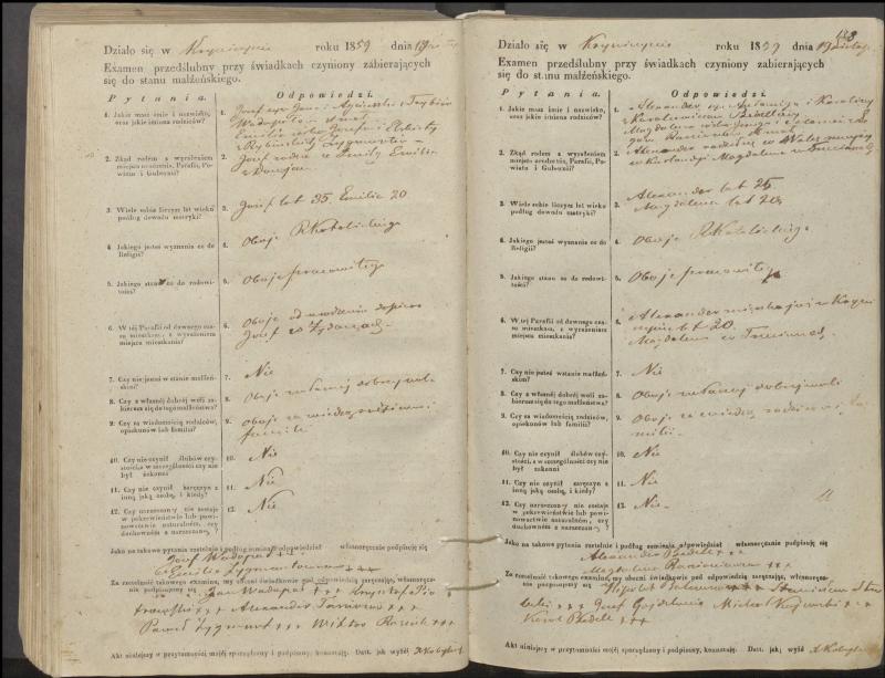 Krinčino Romos katalikų parapijos bažnyčios 1853–1862 metų priešjungtuvinės apklausos knyga
