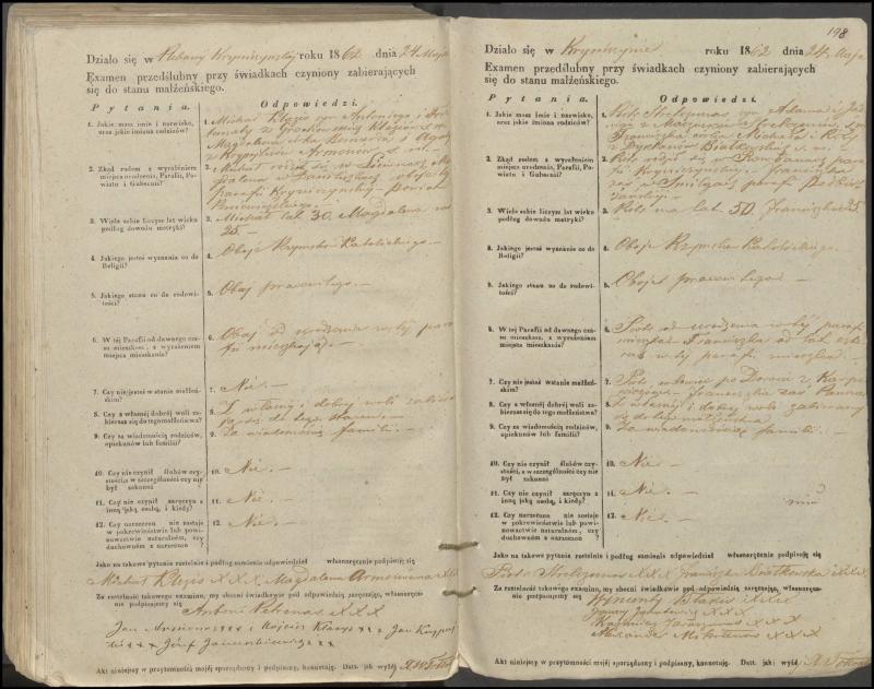Krinčino Romos katalikų parapijos bažnyčios 1853–1862 metų priešjungtuvinės apklausos knyga