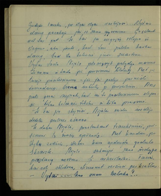 Žurnalisto, literato, vertėjo Kazimiero Pūro kūrybos I sąsiuvinis. Apsakymas (autobiografinė impresija), 1950 m.