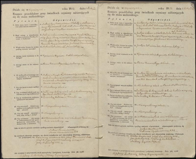 Krinčino Romos katalikų parapijos bažnyčios 1853–1862 metų priešjungtuvinės apklausos knyga