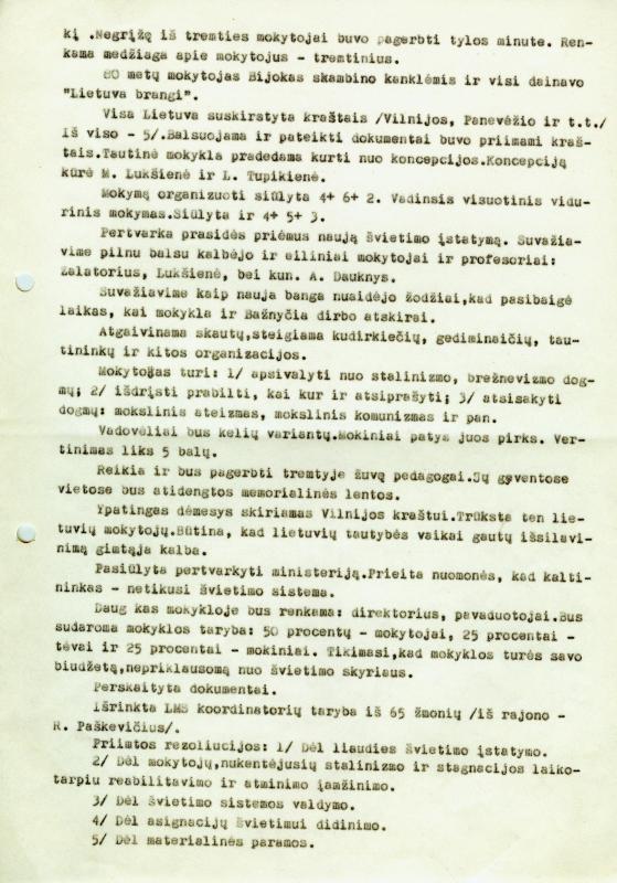Išplėstinio Joniškėlio LP Sąjūdžio rėmimo grupės susirinkimo, įvykusio 1989.06.11, protokolas