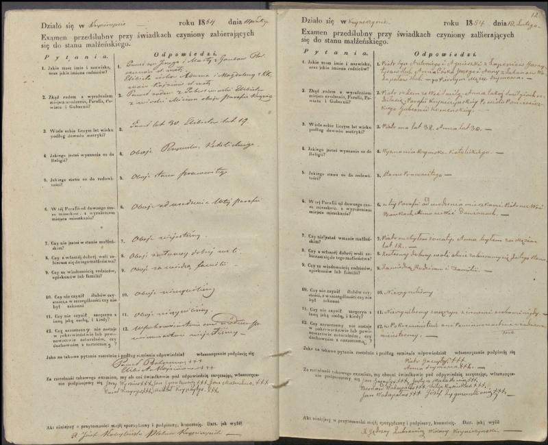Krinčino Romos katalikų parapijos bažnyčios 1853–1862 metų priešjungtuvinės apklausos knyga